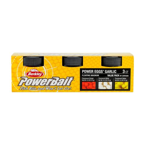 Berkley PowerBait Power Eggs Floating Mag Asst Fishing Bait, Assorted Colors, Irresistible Garlic Flavor, Natural Presentation, Ideal for Trout, Steelhead, Salmon and More