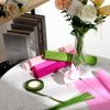 Gersoniel 57 Pieces Crepe Paper Flower DIY Kits 6 Rolls 35g Crepe Paper Rolls 50 Pcs Floral Iron Wire 1 Roll 50 Meter for Birthday Party Wedding (Pink Series, Green)