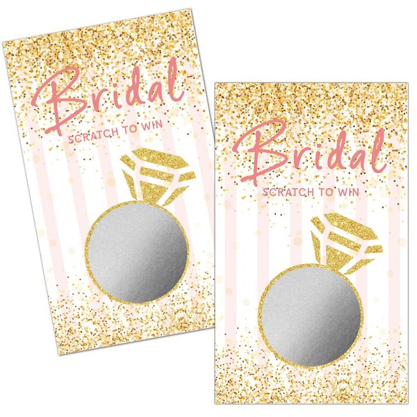 Haizct 50 Pack Bridal Shower Scratch Off Game for Country Wedding, Bridal Shower, Bridal Lottery Tickets, Wedding Shower Ideas (Diamond Ring)-GK103