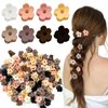 100 PCS Mini Flower Hair Clips 0.7" Small Flower Hair Claw Clips Tiny Matte Daisy Hair Claw Clips Kawaii Non-slip Cute Claw Clips for Thin Long Short Hair Strong Hold Cute Jaw Clip for Women Girls