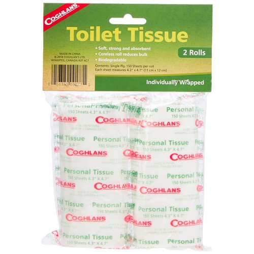Coghlan's Packable Camp Toilet Tissue, 2-Rolls