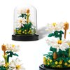 YaJie Flower Bouquet Building Set - White Daisy Blocks for Adults & Kids, 490 PCS DIY Mini Bricks, Unique Botanical Home Decor, Creative Gift for Women