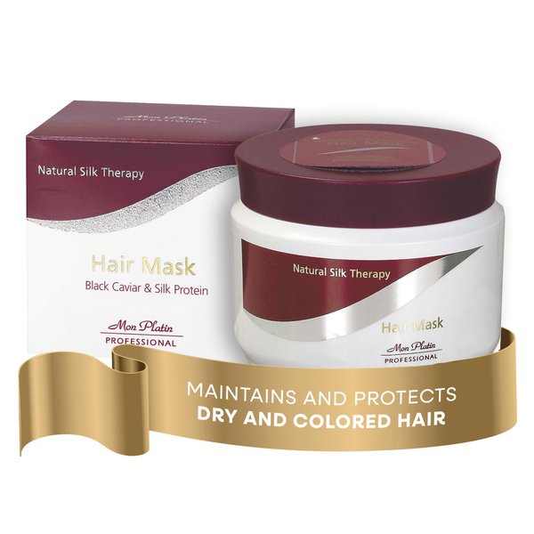 Black Caviar Hair Mask With Natural Silk Protein For Dry, Colored Hair, Enriched with Black Caviar, Hair mask for Damaged hair, Deep Conditioning Hair Mask, SLS/Salt Free 500ML