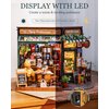Rolife DIY Miniature House Kit 1:18 Coffe&Bar Dollhouse Diorama Model, Build Mini House Building Kit with LED Light Hobby Crafts for Adults Gift for Him Her (Tipsy Restaurant)