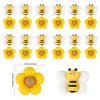 Gyufise 24Pcs Bumble Bee Cupcake Toppers Oh Babee Flower Cupcake Picks Babyshower Cake Decorations for Bee Theme Baby Shower Kids Birthday Party Decorations Supplies