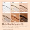 modelones Gel Nail Polish Set - 6 Colors Nude Brown White Skin Tone Neutral Beige Tan Taupe Gel Nail Polish Kit Popular All Seasons Summer Soak Off Nail Art Manicure DIY Salon at Home Gifts for Women
