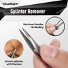 DUROX- Splinter Remover. Splinter Tweezers for Splinter Removal. Sliver Remover to Remove Splinter Out. Sharp Tweezers to Extract Cactus, Wood and Metal Splinter. Pointy Tweezers for Survival Kit