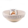 (22 cm) Round Banneton Proofing Basket Set - Brotform Handmade Unbleached Natural Cane For Homemade Crusty Fresh, Easy to Bake Bread With Professional Marks Rising Dough Bread Kit With Washable Liner