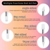 10 Pcs Nail Art Sculpture Pen Dual Tipped Silicone Nail Tools Nail Art Acrylic Pen Silicone Brushes for Resin Nail Art Tools for Design Nail Foil Carving Drawing Effect Shaping Drawing