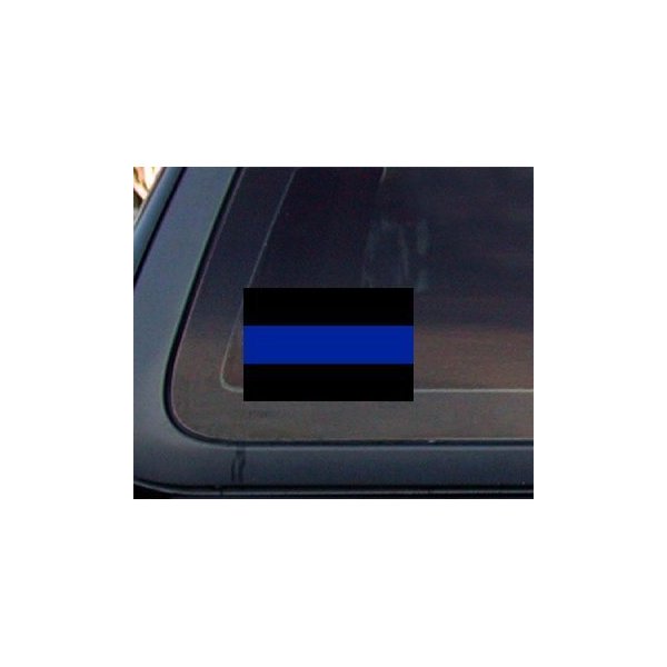 Thin Blue Line Police Sheriff Car Decal / Sticker - Blue & Black