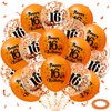 16th Birthday Balloons for Girls Boys 18Pcs Orange Happy 16th Birthday Latex Balloons Orange 16th Birthday Party Decorations for Kids 16th Birthday Anniversary Fall Halloween Party Supplies 12 Inch
