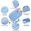 Jeopace Bento Box for Kids Lunch Containers with 4 Compartments Kids Bento Lunch Box Microwave/Freezer/Dishwasher Safe (Flatware Included,Light Blue)