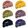 Hair Claw Clips for Thin, Medium & Thick Hair - 2.6 Inch Strong Matte Flower Jaw Clips for Women, Girls & Kids, Non-Slip Clamps with Gift Box (6 Packs, Multi Colors)