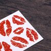Uonlytech 6Pcs Red Lips Tattoo Stickers, Small Temporary Kiss Stickers Water- proof Body Art Tattoo Stickers for Women Girls Kids Decorations Tattoo