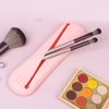 KuAoyoja Travel Essentials Makeup Brush Holder, Silicone Cosmetic Make up Bag Portable Cosmetic Face Brush Organizer Soft and Sleek Brush Cover Case for Women (Pink)