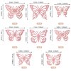 40 PCS Lively 3D Butterfly Cupcake Toppers Laser Cut Hollow Butterfly Cake Decorations for Baby Shower Wedding Anniversary Birthday Party Supplies Butterfly Wall Decor Mixed Styles Rose Gold