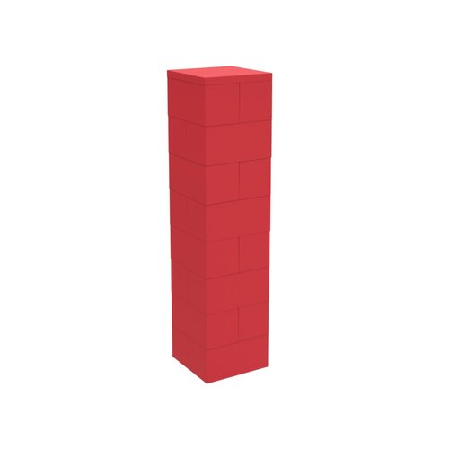 EverBlock Display Plinth/Pedestal, 48” | Pedestal Stand Decor | Giant Building Blocks | Easy to Connect & Reuse | Indoor & Outdoor Use | Build Displays & Structures | Red