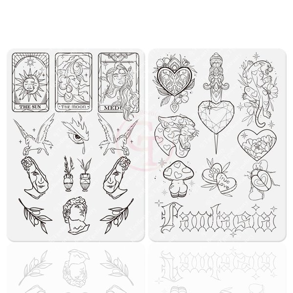 TgoBeauty Men Women Double Sides Designs Tiny Tattoo Practice Skin 1.5mm Thickness Fine Line Tiny Tattoo Practice Skin with Light Gray Lines for Tattoo Practice (1pc White Tattoo Skin)