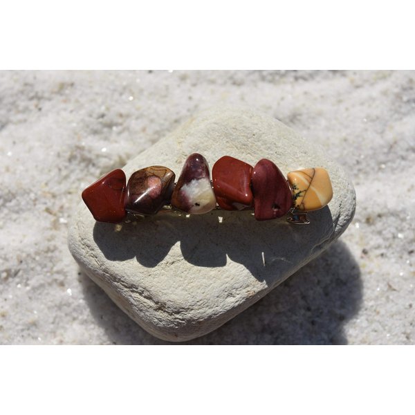 Mookaite Jasper Stone French Barrette Hair Clip