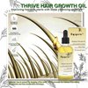 Carvenchi 2Pcs 120ML Natural Hair Growth Oil - Organic Rosemary Oil for Thin, Dry, Damaged Hair Growth