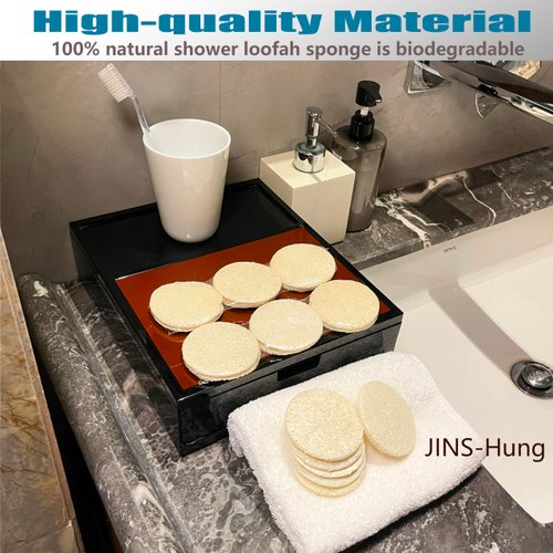 18 Pack Natural Loofah Sponge Exfoliating Face Pads - Facial Body Scrubbers Pad - When Bath Shower and Spa - Loofa Sponges Brush Scrub - Bulk Loofahs Scrubber - Cleansing Skin for Women and Men