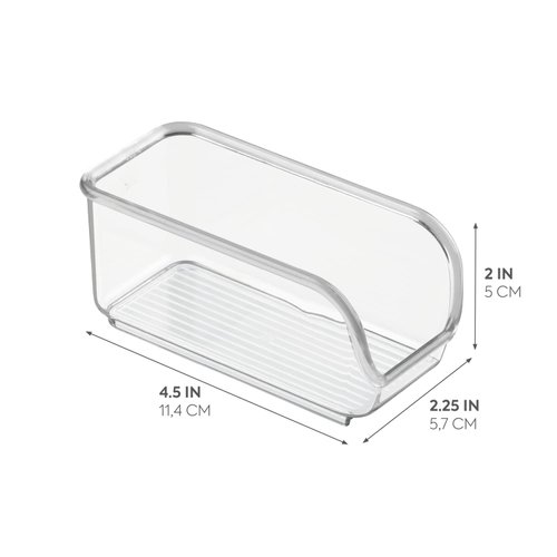 iDesign BPA-Free Plastic Sugar Packet Holder and Organizer, The Linus Collection - 2.25" x 4.5" x 2", Clear