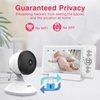 JouSecu Baby Monitor with 2 Cameras, Video Baby Monitor with Camera and Audio No WiFi, 5 inch Split Screen with 20Hour Long Battery Life 1000ft Range, 720p, Night Vision, 2-Way Talk