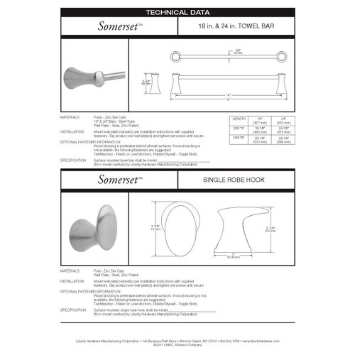 Franklin Brass Somerset Towel Hook, Venetian Bronze, Bathroom Accessories, 139576