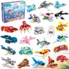 Bupduq Party Favors Kids Building Blocks Sea Animals 24 Packs Pool Party Favors Building Set for Birthday, Goodie Bag Stuffers, Classroom Prizes, Easter for Boys and Girls Ages 6-12