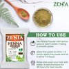 Zenia 100% Pure & Natural Henna Powder (Lawsonia Inermis) | 454 grams (1 lb) | Orange-Red Hair Color | Triple Sifted | Fresh from Rajasthan | No Chemicals, No Additives