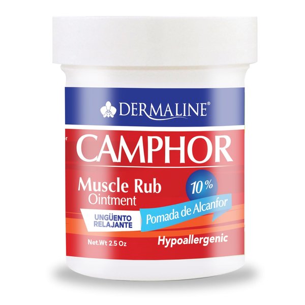 DERMALINE Camphor Ointment Muscle Rub 2.5 Oz