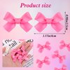 30 PCS Pink Hair Bows Mini Pink Hair Clip Cute Pink Hair Ribbon Bow Hairpins for Girls Women Toddlers Hair Accessories, Small Bow