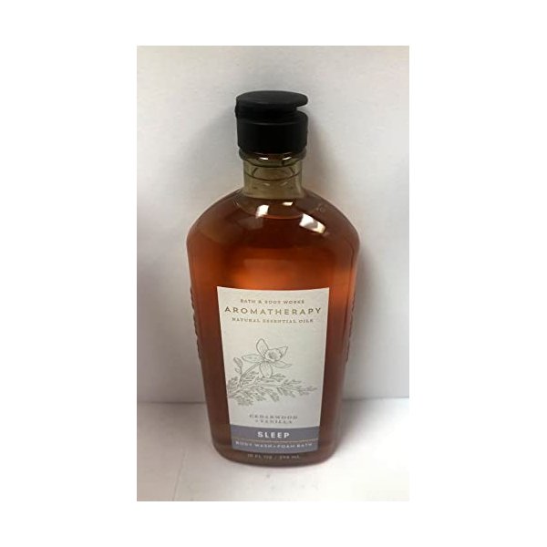 Bath and Body Works Aromatherapy Sleep Cedarwood and Vanilla Body Wash & Foam Bath 10 Ounce Full Size