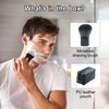 Portable Mini Shaving Brush with PU Pouch - Easy Carry Mini Brush for Frequent Travelers - Durable Synthetic Fibers, Anti-rust Aluminum Handle, Handy Mini Pouch, Fast and Rich Lathering