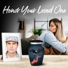 Black Eagle Urn Mini - Small Urn for Human Ashes Keepsake with Box & Bag – Military Urn with Eagle & American Flag – Honor Your Loved One with Small Cremation Urn - Small Urn for Army Veterans