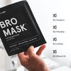 BRO MASK: Korean Face Mask for Men | 2 Pc. Hydrating Anti Aging Sheet Masks Contains Vitamin C, Vitamin E, Hyaluronic Acid, Hydrolyzed Collagen for Face Care & Acne Treatment by Jaxon Lane (4 Pack)