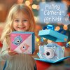 FurUlixty Upgraded Kids Camera Toys - Kids Digital Camera with Soft Silicone Cover, 1080P HD Selfie Video Camera for Boy Girl Toddler, with 64G SD Card, 3Hrs of Ultra-Long Battery Life (Azure Cat)