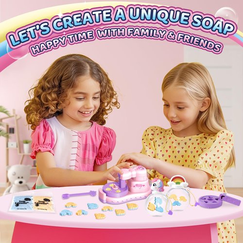 Soap Making Kit Unicorn Toys for 3 4 5 6 7 Year Old Girl Arts and Crafts for Kids Age 8-12 DIY Soap Machine Christmas Birthday Gifts Craft Kits for Girls Boys Make Your Own Soap