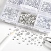 Beadsland 4300pcs Flatback Rhinestones,Clear Rhinestones Nail Gems Round Crystal Rhinestones for Crafts,Mixed 6 Sizes with Picking Tweezers and Wax Pencil Kit, SS6-SS20,Crystal