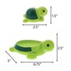 Dollibu Green Sea Turtle Family Animal Bath Squirters 4 Piece Bath Toy Set, Kids Bath Toys for Bathtime. Pool, Sand & Water Fun, Girls & Boys Floating Rubber Squirt Toys, Pool Toys for Children