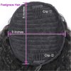 Feelgrace Virgin Human Hair Kinky Straight Ponytail Hair Extensions Clip in Hair Extension Remy Hair (16 Inch, Kinky Straight)