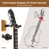 Ohuhu Guitar Wall Mount Hanger: 2-Pack Rotatable Hardwood Guitar Hangers with Screws-Adjustable Stopper Guitar Mount Hook Holder Stand for Ukulele Bass Electric Acoustic Guitar Banjo Mandolin-Wood