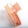 Checkered Hair Claw Clips,Pack of 1,Vintage Checkered Claw Clips Cellulose Acetate Banana Clips,Nonslip Banana Hair Clamp for Women Girls (Orange,L)