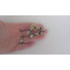 Generic Small black bead and crystal heart gold metal hair claw clip bridal clip