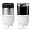Amarine Made 4Pcs Recessed Drop in Plastic Cup Drink Can Holder with Drain for Boat, Cup Holder for Boat, Boat Cup Holders for Drinks, Plastic Cup Holder, Marine Cup Holder Insert, White