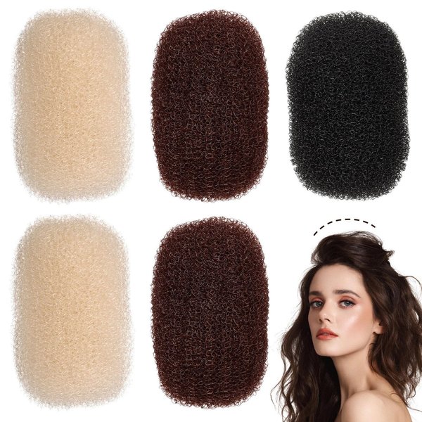 minkissy Bump It Up Volume Hair Base Set 5pcs Sponge Volume Bump Hair Clip Hair Bases Inserts Hair Pads Hair Styling Clip Hair Accessories