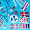 XEAOHESY 112 Pieces 8 Sheets 4th of July Patriotic Nail Wraps Independence Day Nail Polish Strips American Flag Patriotic Nail Strips Self-Adhesive Nail Polish Stickers for Memorial Day