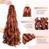 WIGER French Curly Braiding Hair 8 Packs 24 Inches Ginger Spanish Curly Crochet Braids for Black Women 350 Pre-Seperated Loose Wave Hair Extensions Synthetic Spiral Curly Crochet Hair