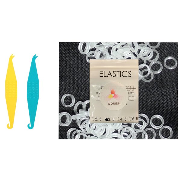 IVORIE Cosmetic Dental Elastic Rubber Bands Braces Teeth Gap Alignment 100pcs (1/4" Fox 3.5oz (Medium))