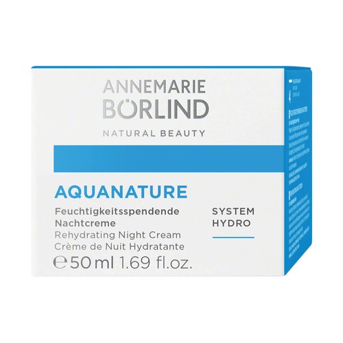 ANNEMARIE BÖRLIND - AQUANATURE Rehydrating Night Cream - Papyrus and Glasswort Extracts for Lasting Hydration - Nourishes, Regenerates, Rehydrates - 1.69 Fl Oz